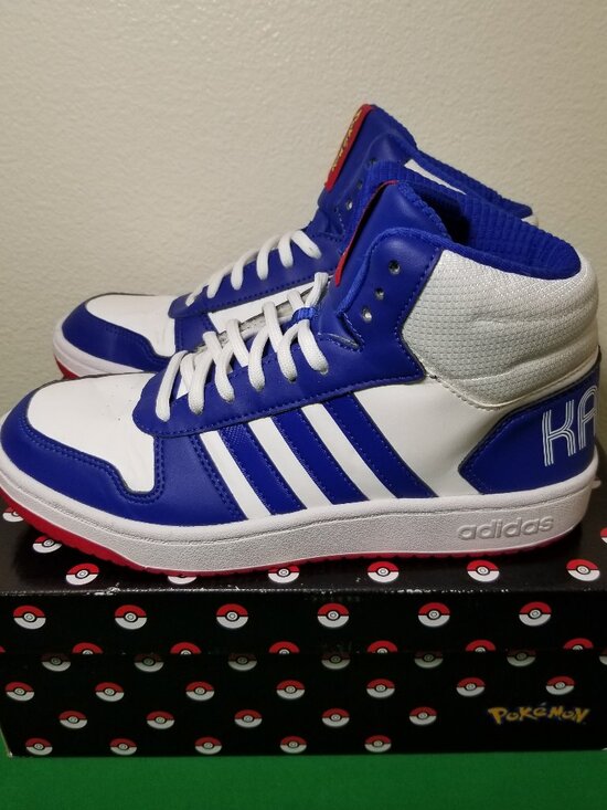 Adidas x Pokemon Pikachu Hoops Mid 2.0 FW3167 Size 7 Blue Red White Street Retro main image 6